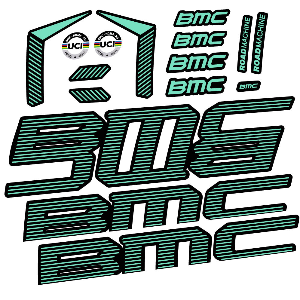 Stickers BMC Road Machine 01 FIVE Endurance 2022 compatibles - Autocollants cadre vélo