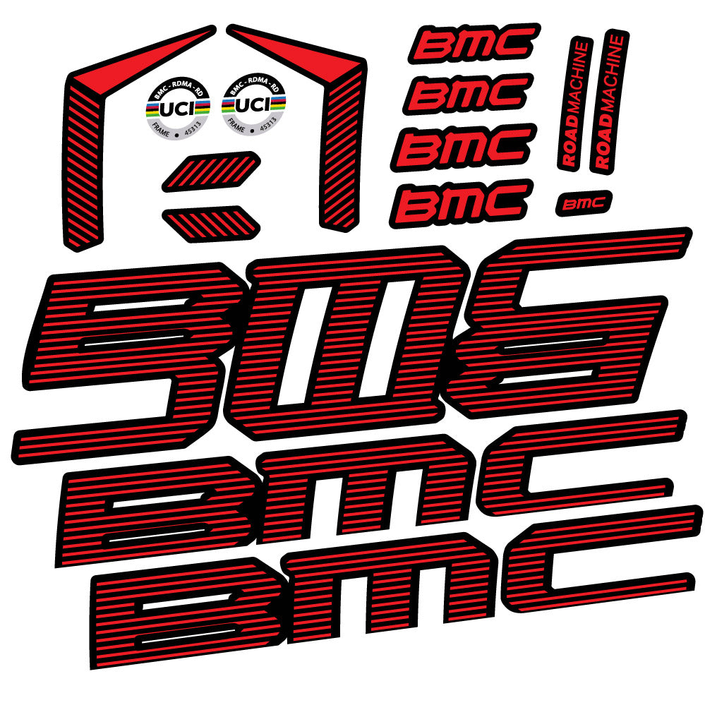 Stickers BMC Road Machine 01 FIVE Endurance 2022 compatibles - Autocollants cadre vélo