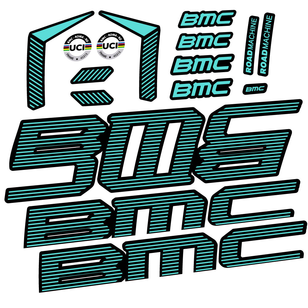 Stickers BMC Road Machine 01 FIVE Endurance 2022 compatibles - Autocollants cadre vélo