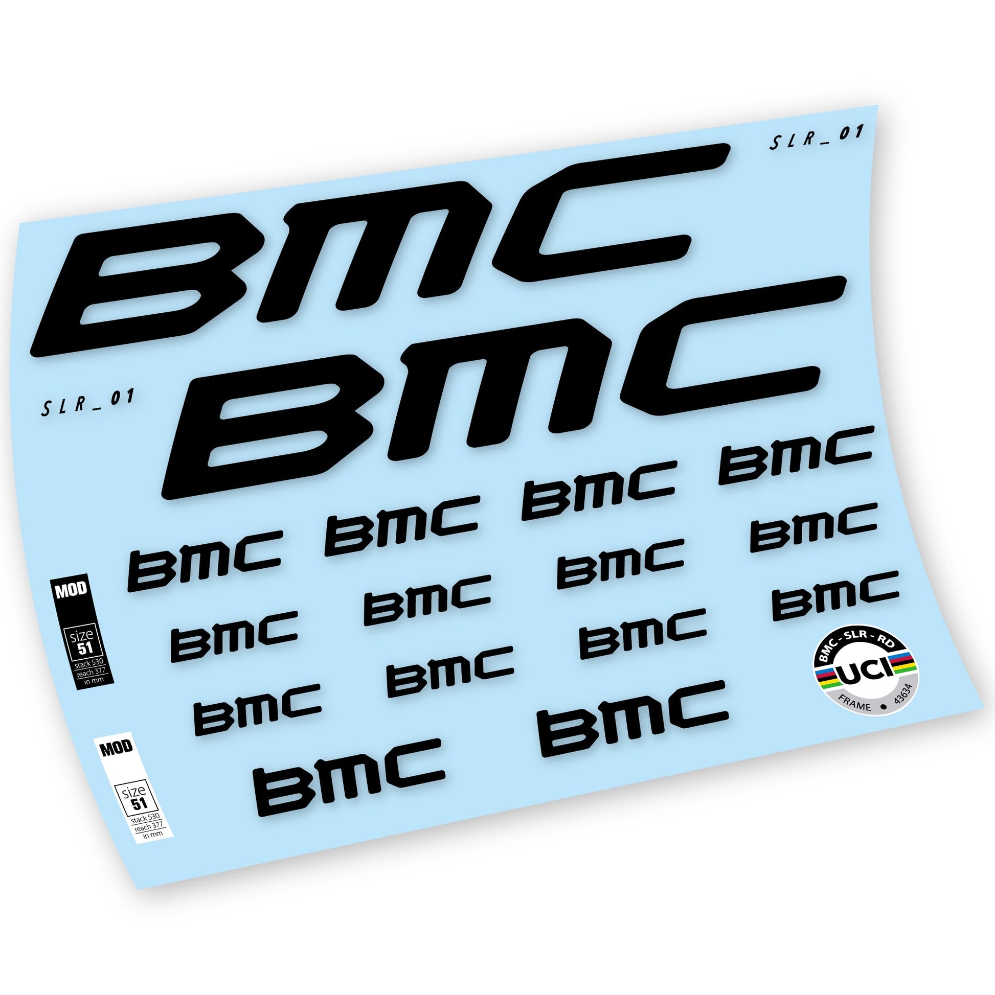 Stickers BMC Team Machine SLR01 2021 compatibles Autocollants cadre