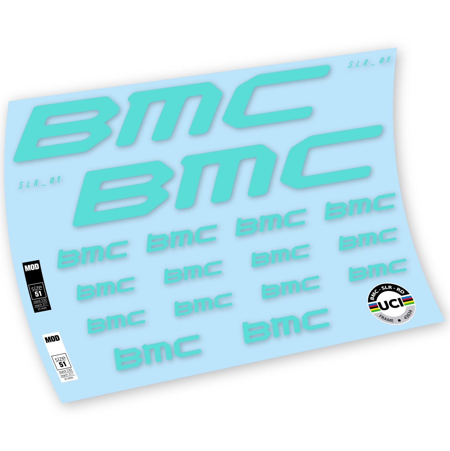 Stickers BMC Team Machine SLR01 2021 compatibles Autocollants cadre