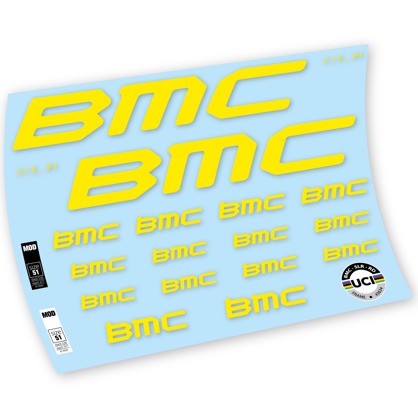 Stickers BMC Team Machine SLR01 2021 compatibles Autocollants cadre