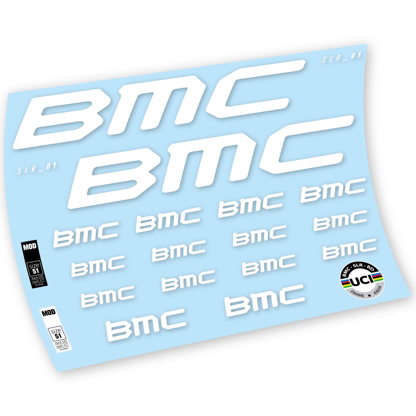 Stickers BMC Team Machine SLR01 2021 compatibles Autocollants cadre