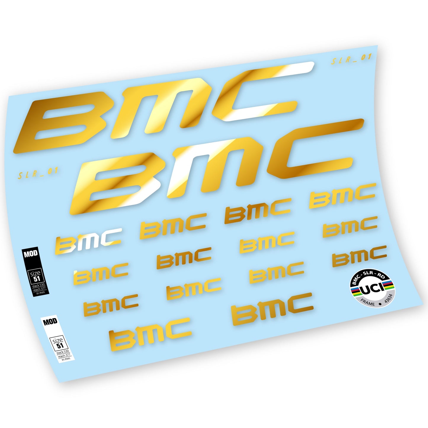 Stickers BMC Team Machine SLR01 2021 compatibles Autocollants cadre