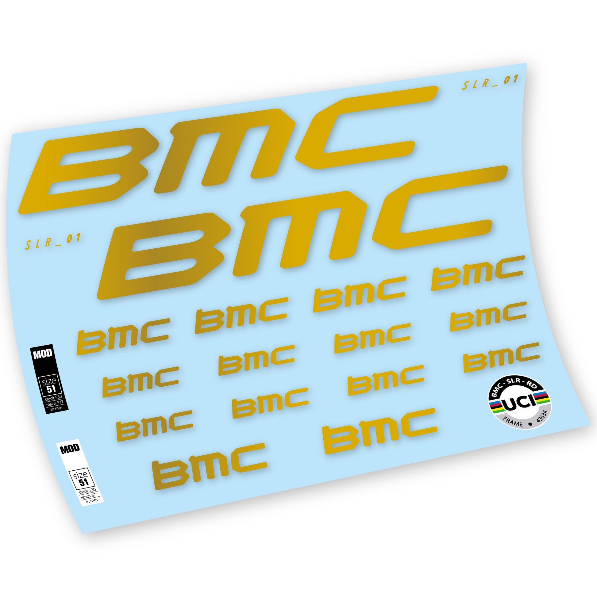Stickers BMC Team Machine SLR01 2021 compatibles Autocollants cadre