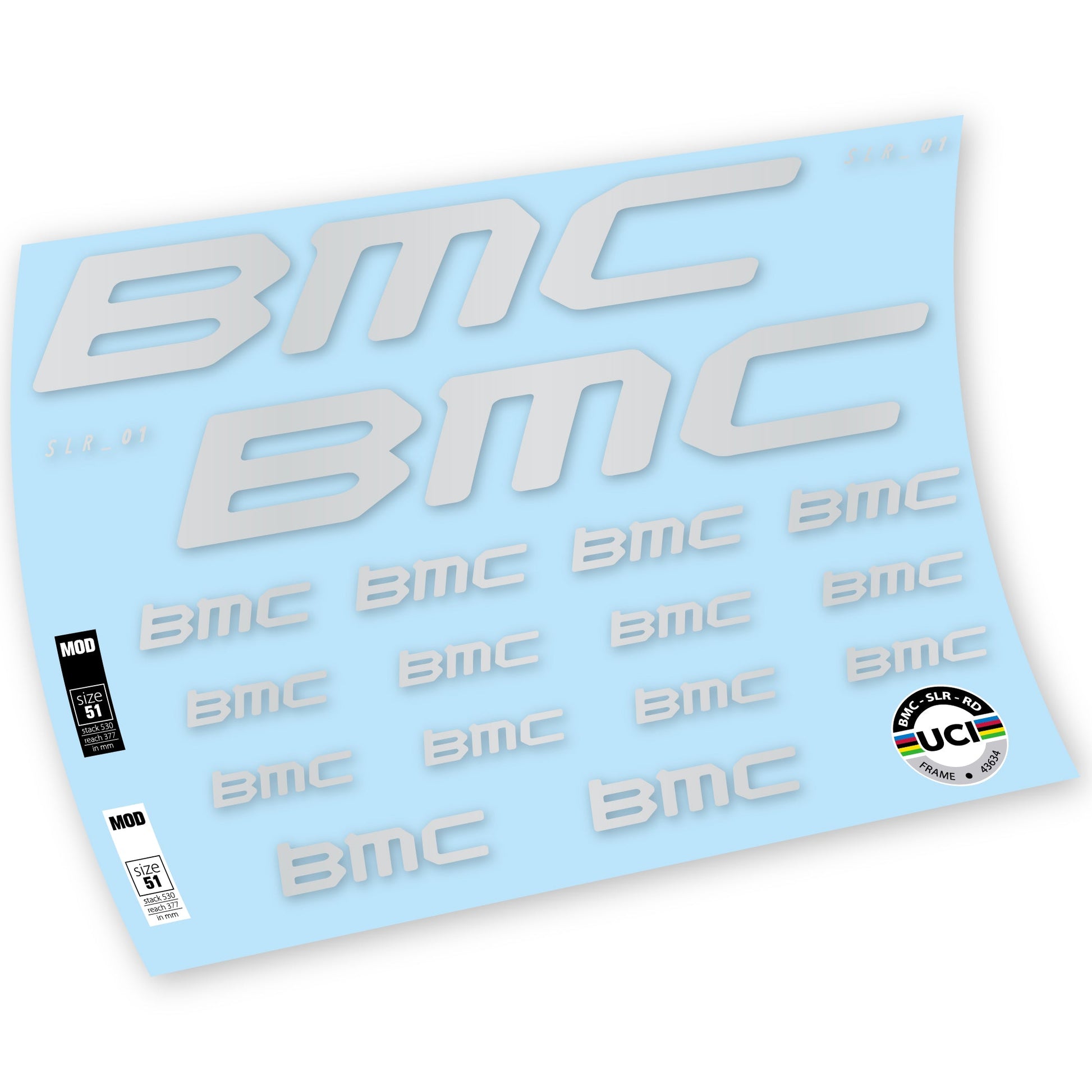 Stickers BMC Team Machine SLR01 2021 compatibles Autocollants cadre