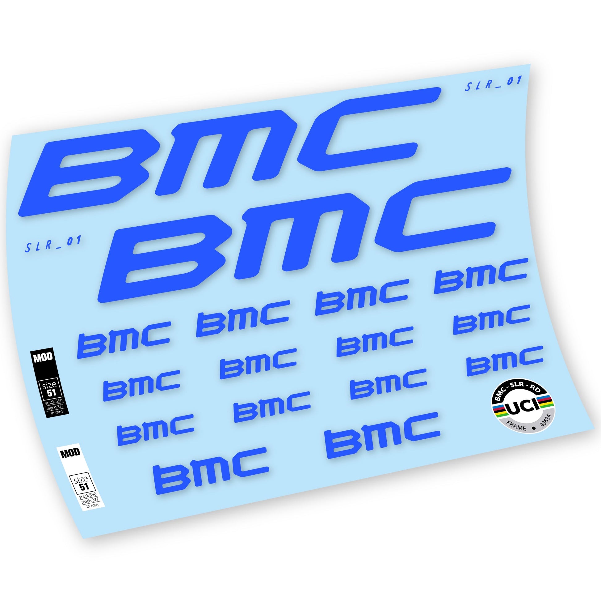 Stickers BMC Team Machine SLR01 2021 compatibles Autocollants cadre