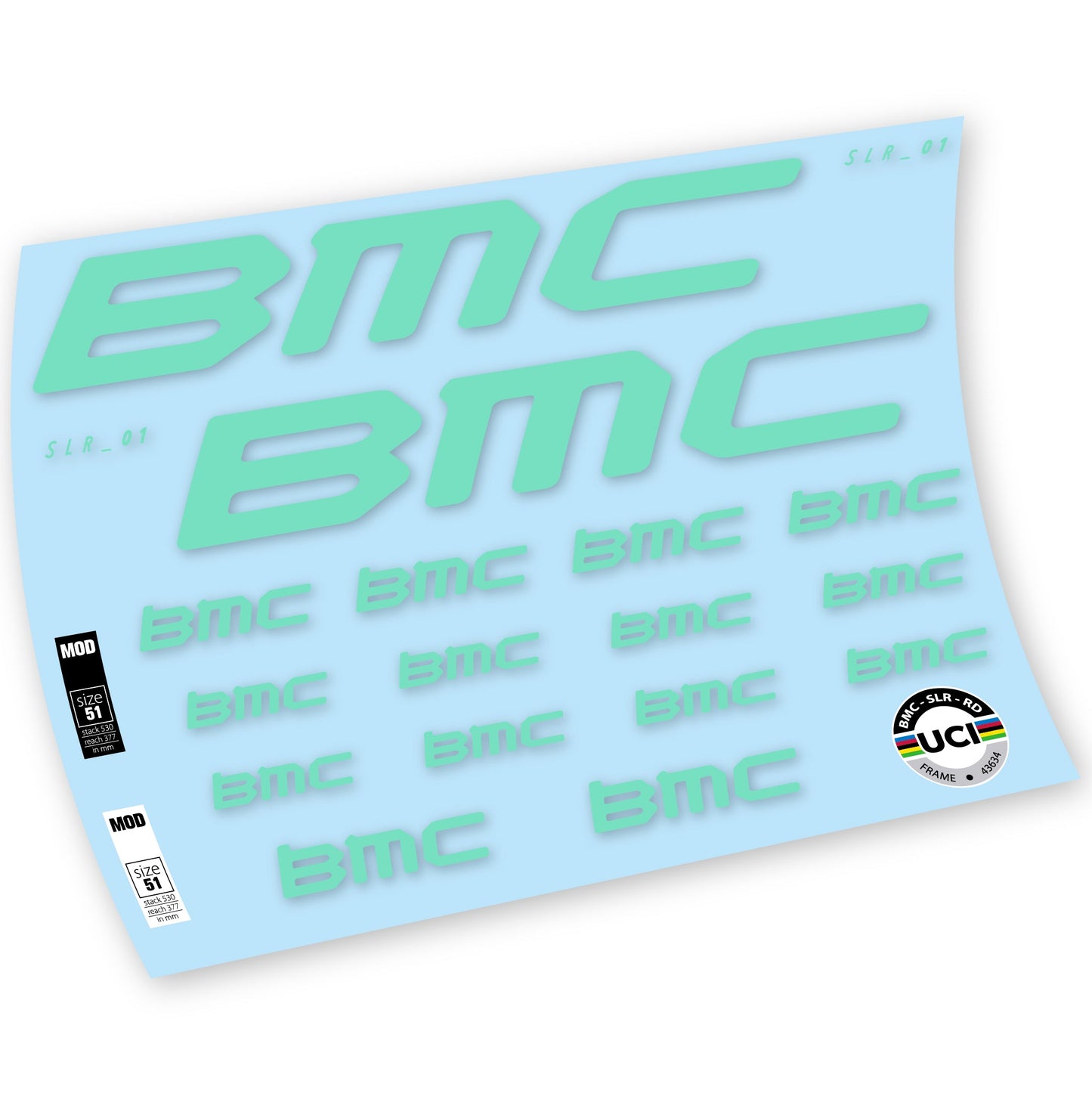 Stickers BMC Team Machine SLR01 2021 compatibles Autocollants cadre