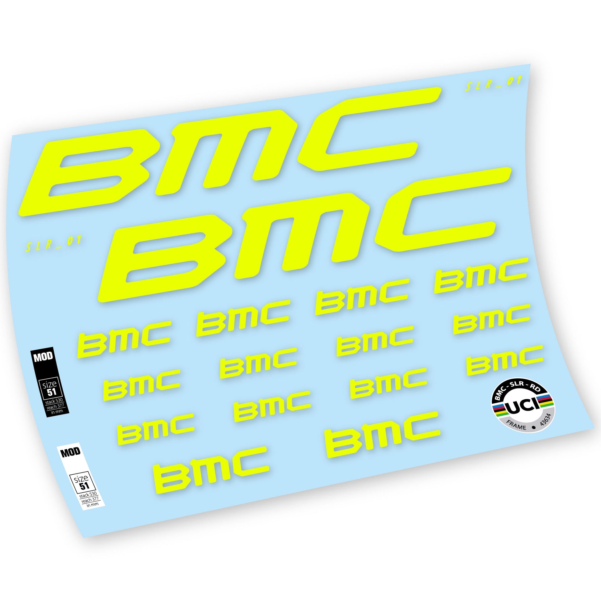 Stickers BMC Team Machine SLR01 2021 compatibles Autocollants cadre