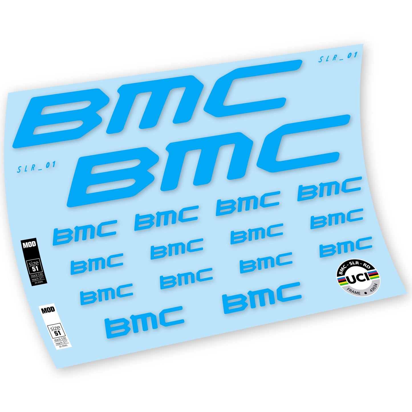 Stickers BMC Team Machine SLR01 2021 compatibles Autocollants cadre