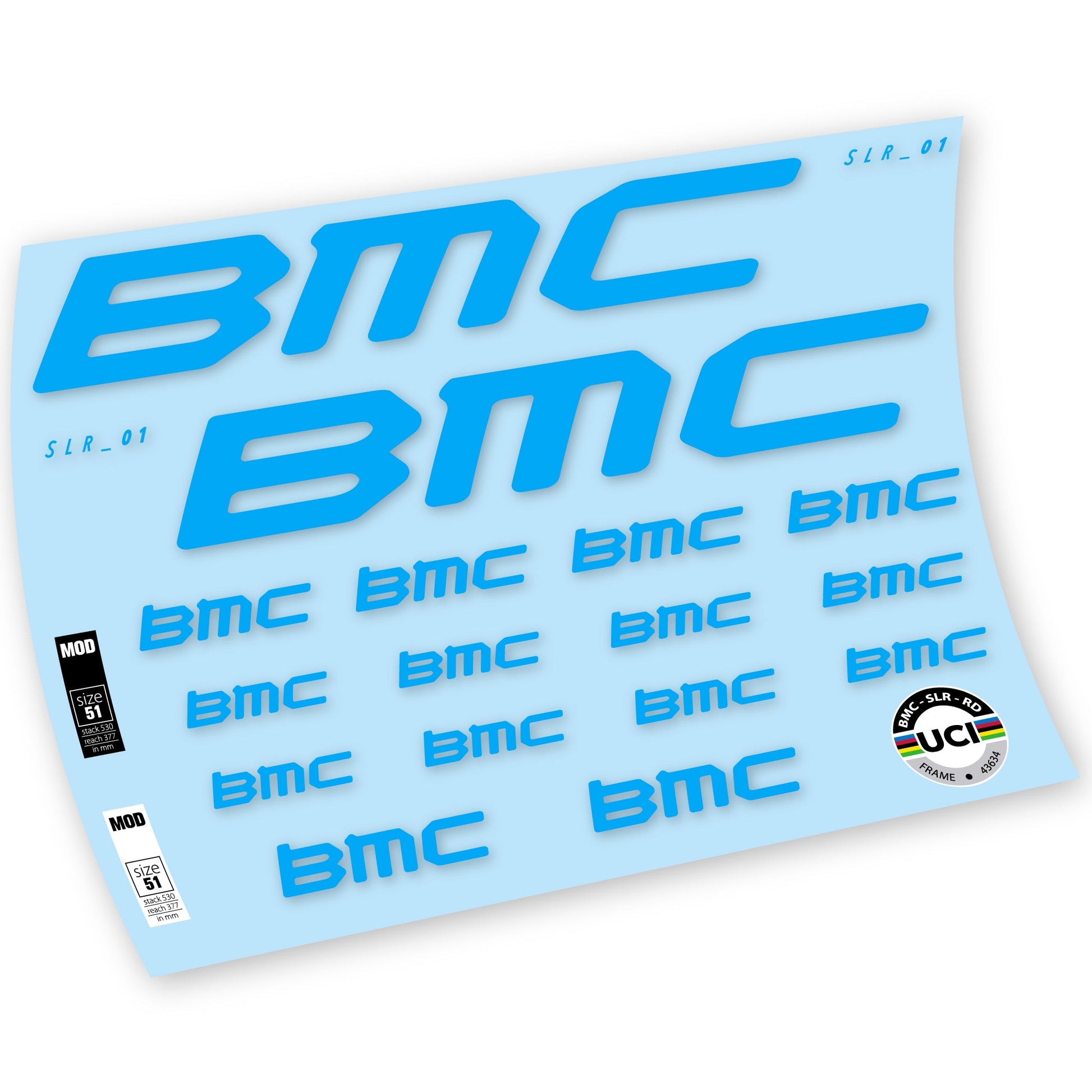 Stickers BMC Team Machine SLR01 2021 compatibles Autocollants cadre