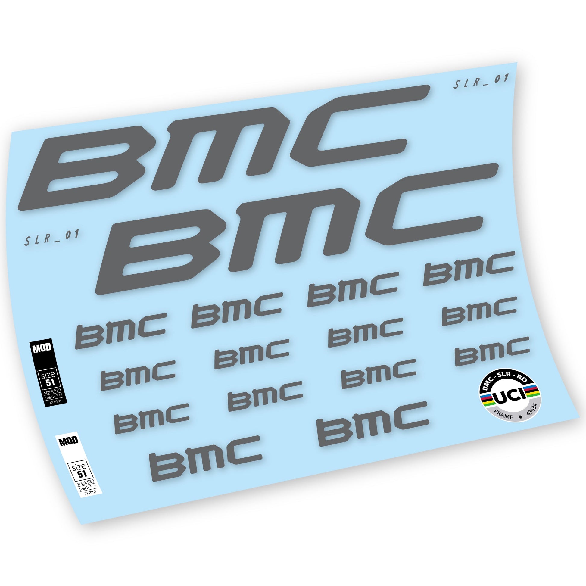 Stickers BMC Team Machine SLR01 2021 compatibles Autocollants cadre
