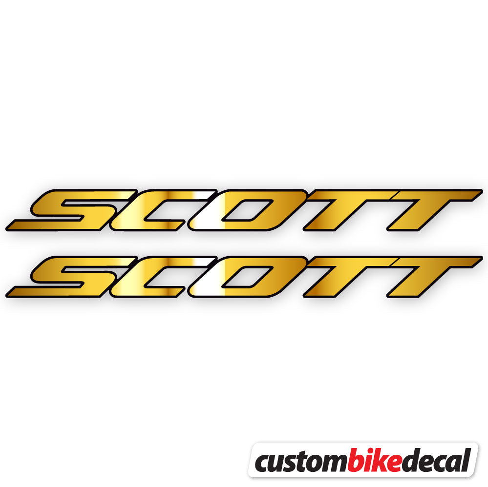 Chrome Gold decal for Scott frame – bike sticker vinyl