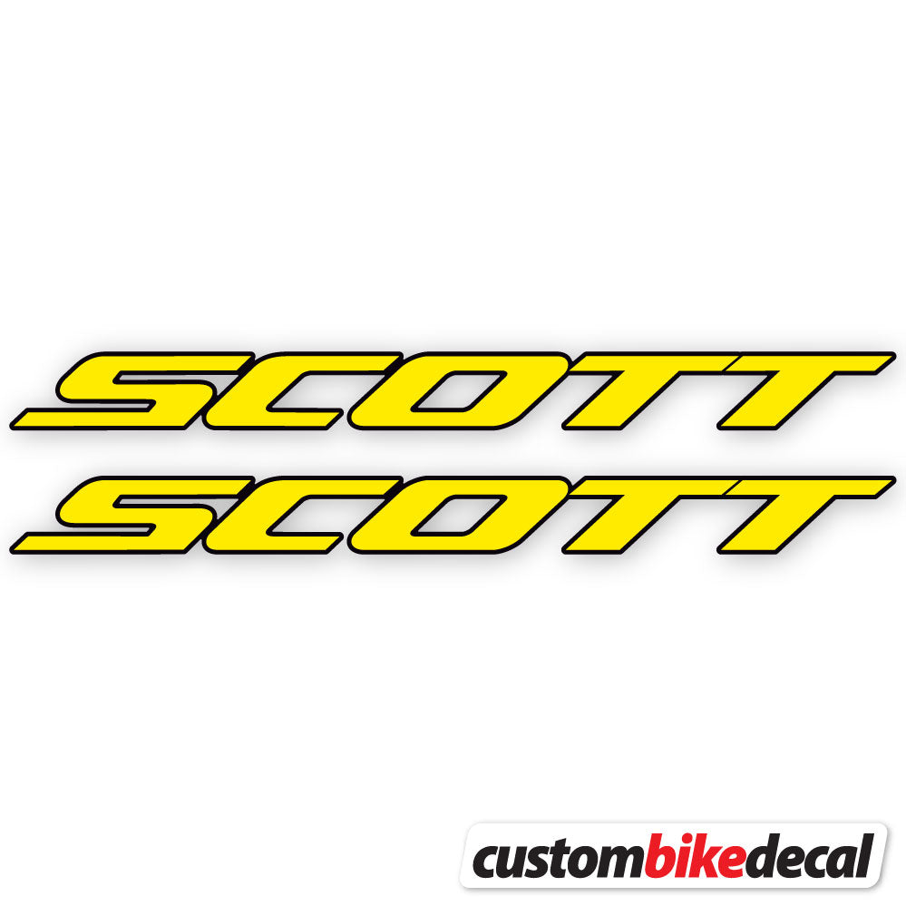 Yellow decal for Scott frame – bike sticker vinyl