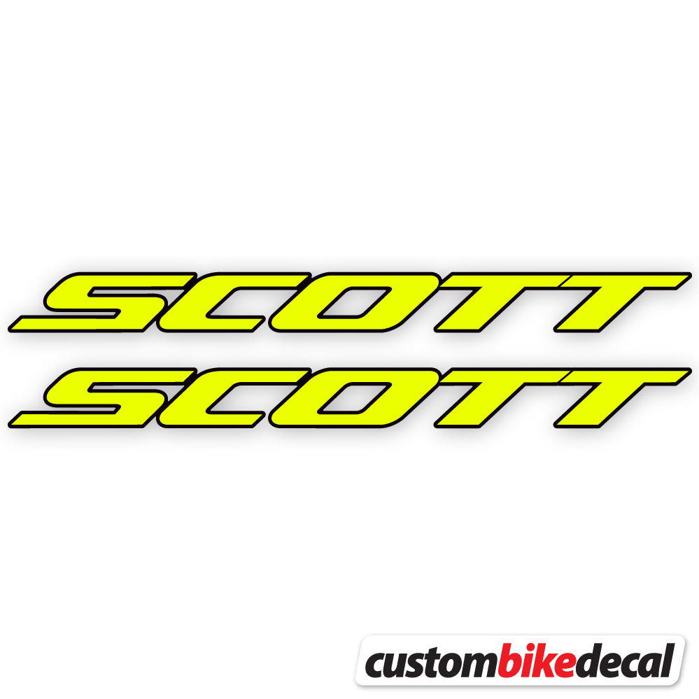 Neon Yellow decal for Scott frame – bike sticker vinyl