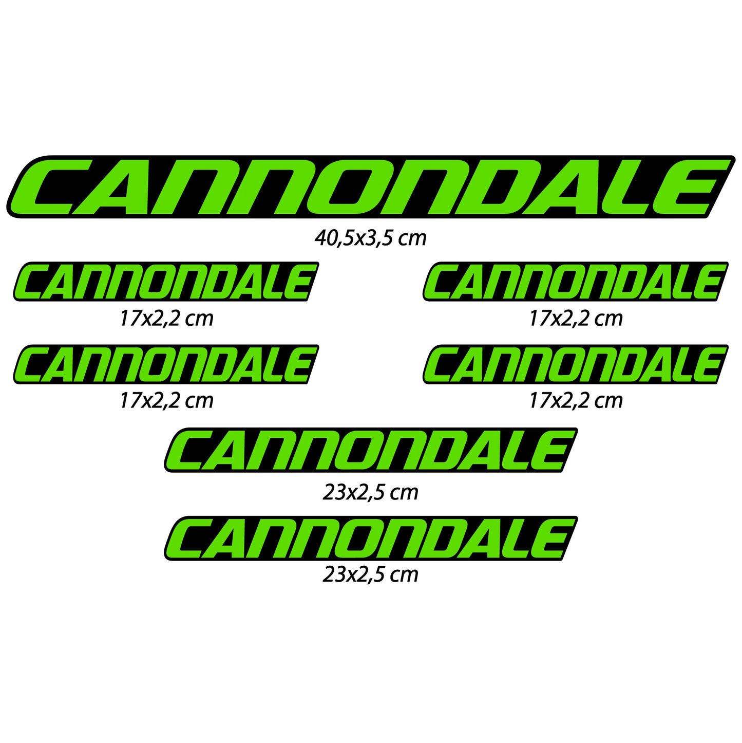 Stickers Cannondale compatibles Autocollants cadre