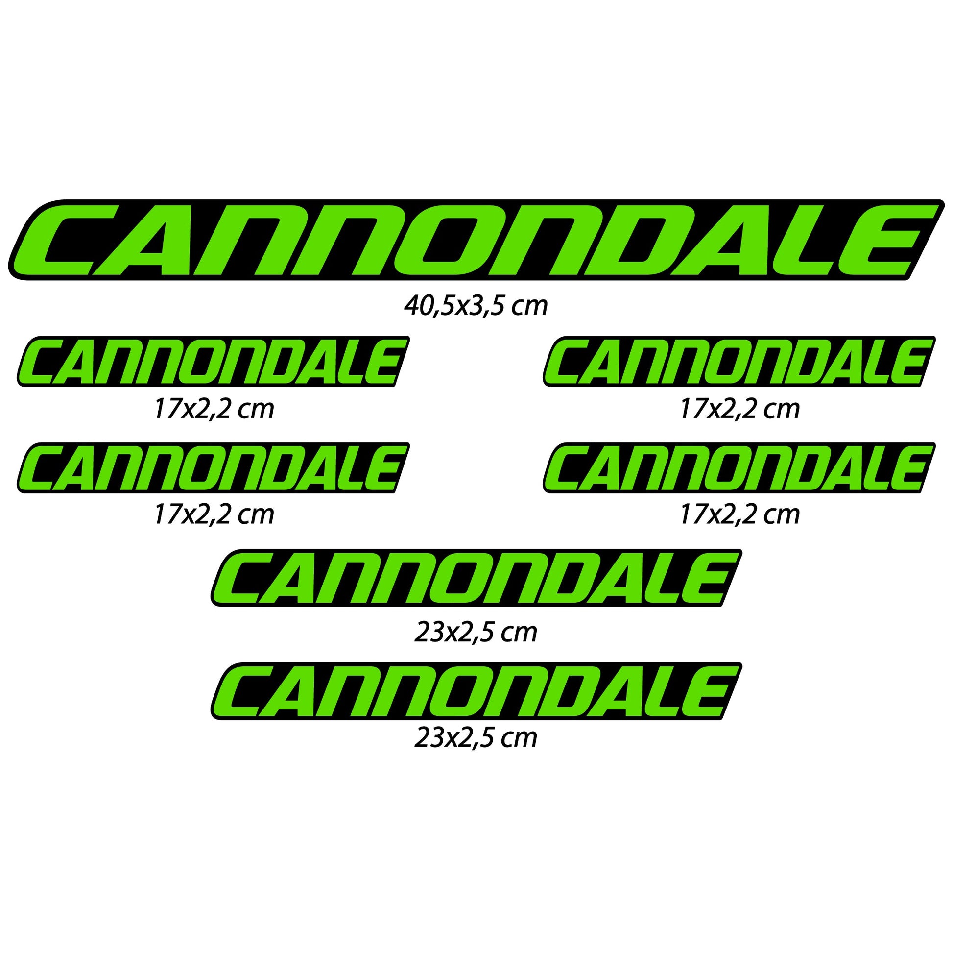 Stickers Cannondale compatibles Autocollants cadre