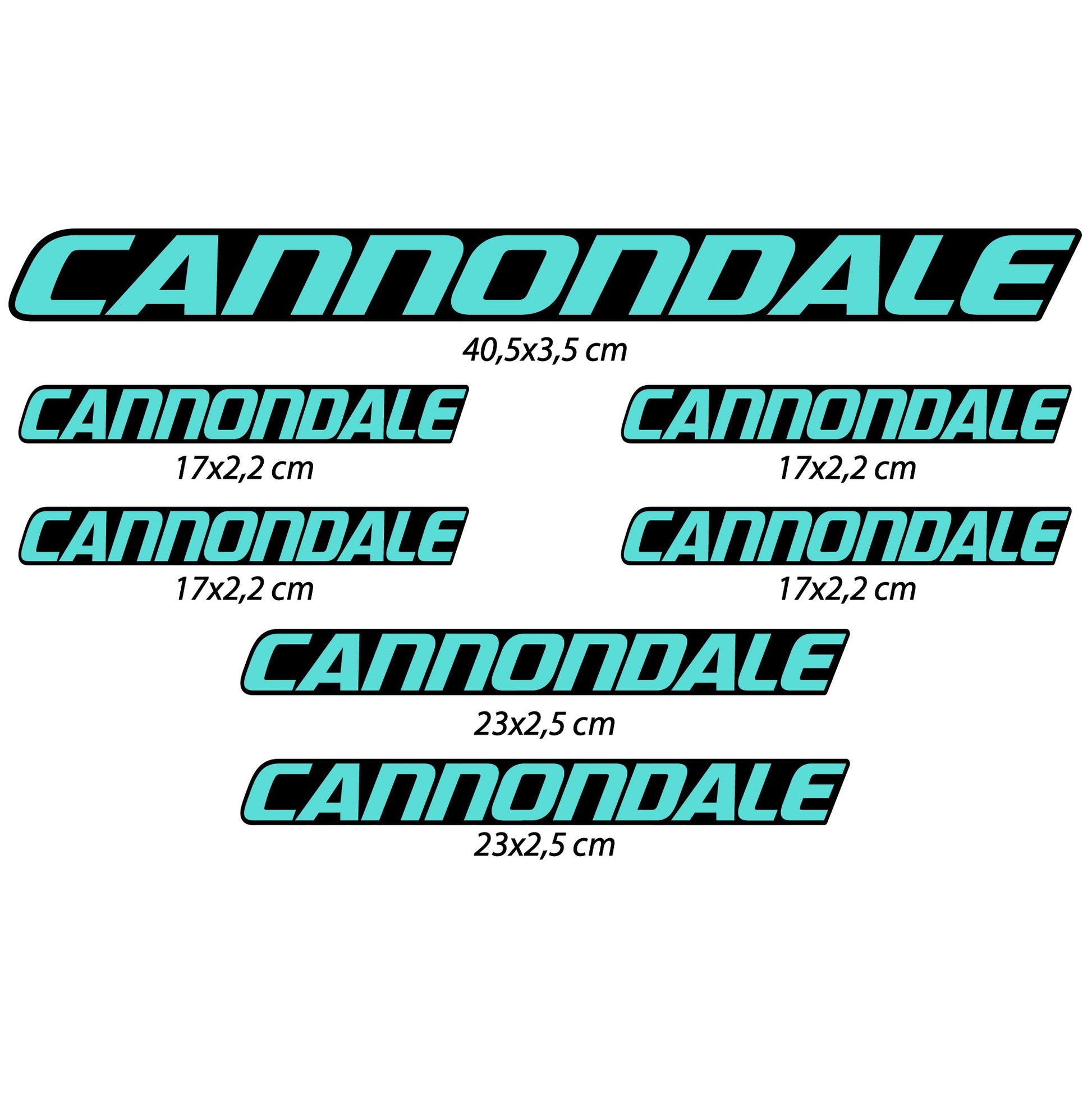 Stickers Cannondale compatibles Autocollants cadre
