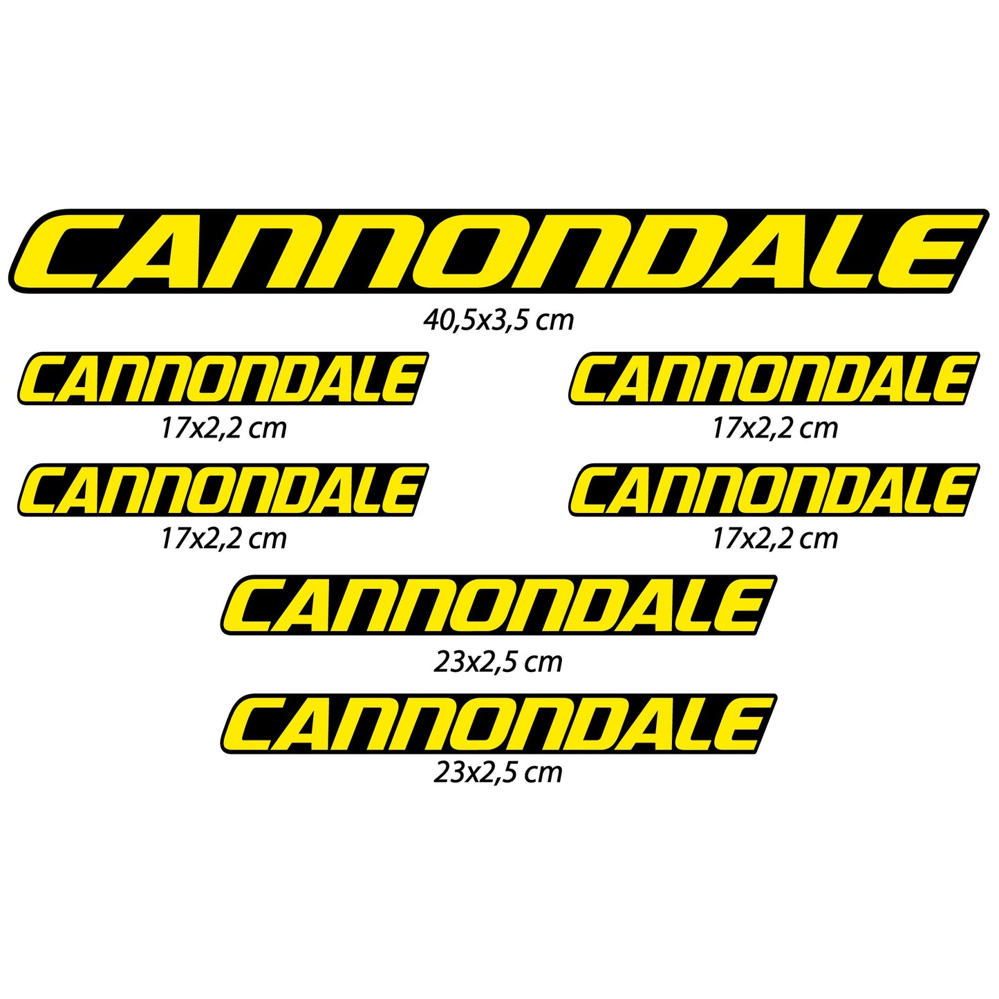 Stickers Cannondale compatibles Autocollants cadre