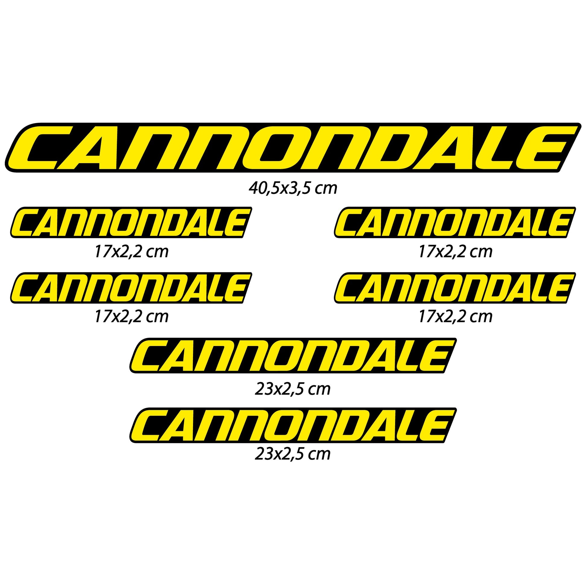 Stickers Cannondale compatibles Autocollants cadre