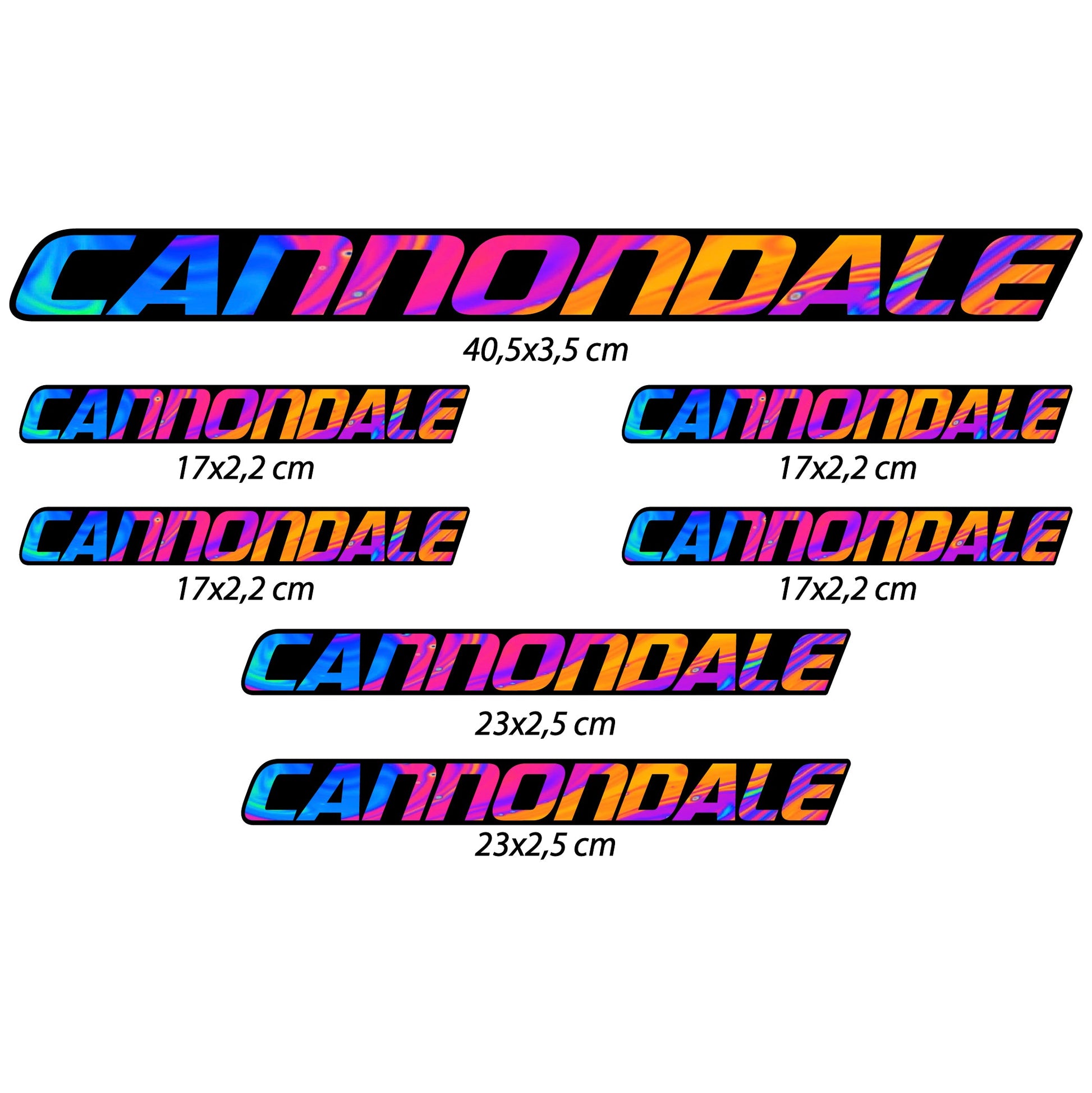 Stickers Cannondale compatibles Autocollants cadre