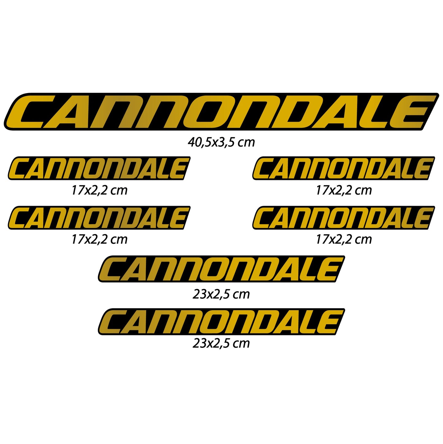 Stickers Cannondale compatibles Autocollants cadre