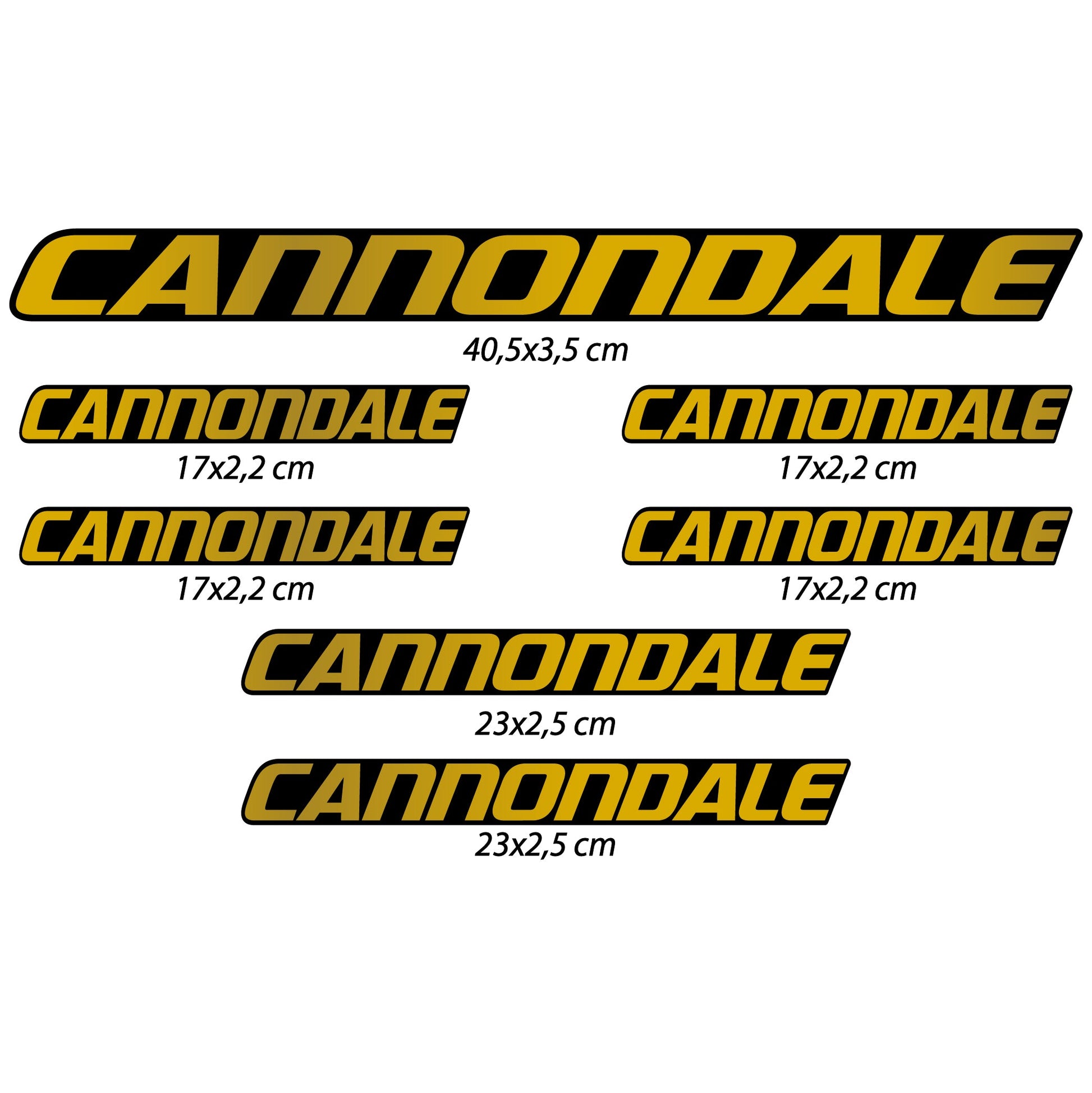 Stickers Cannondale compatibles Autocollants cadre