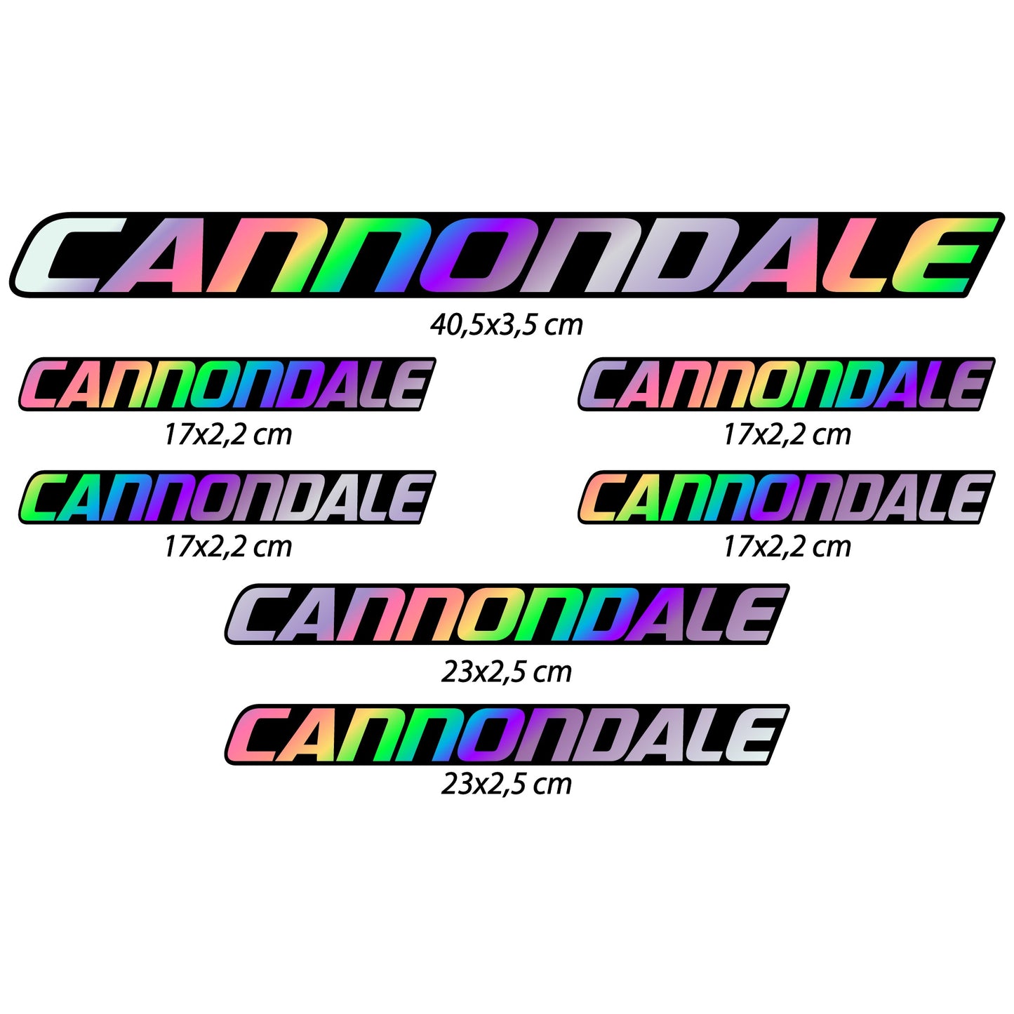 Stickers Cannondale compatibles Autocollants cadre