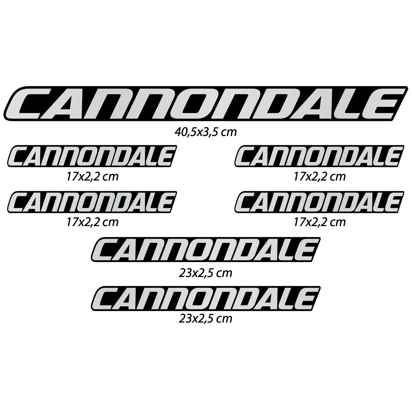 Stickers Cannondale compatibles Autocollants cadre