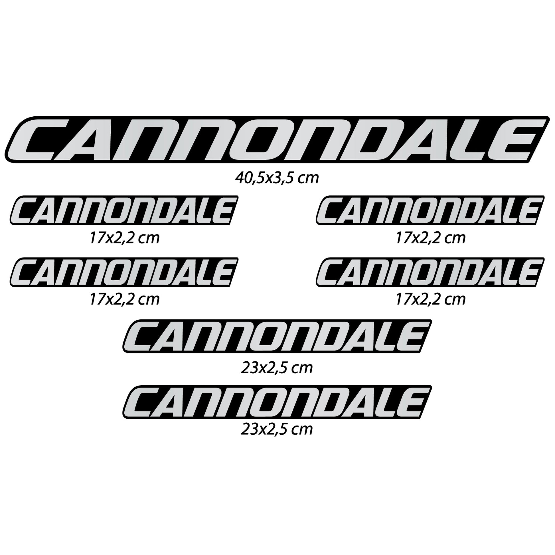 Stickers Cannondale compatibles Autocollants cadre