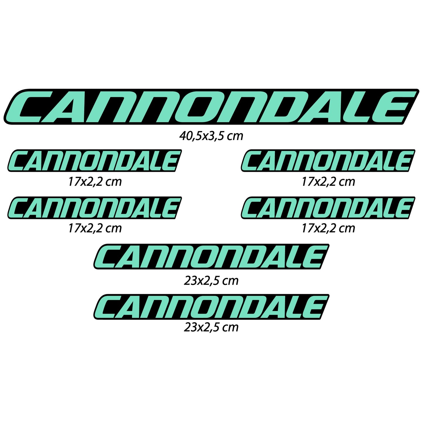 Stickers Cannondale compatibles Autocollants cadre