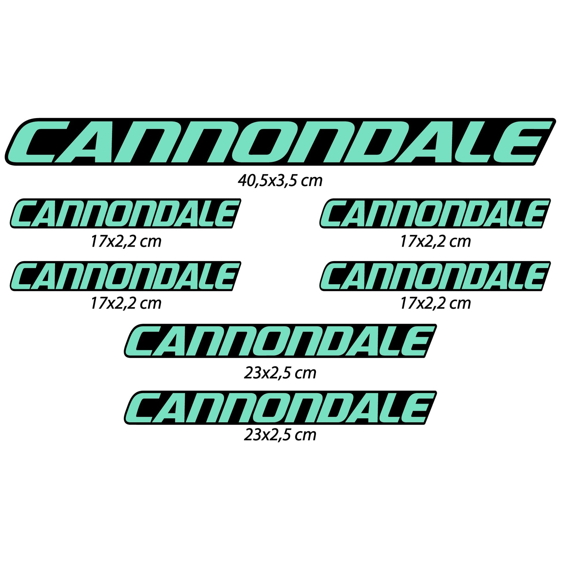 Stickers Cannondale compatibles Autocollants cadre