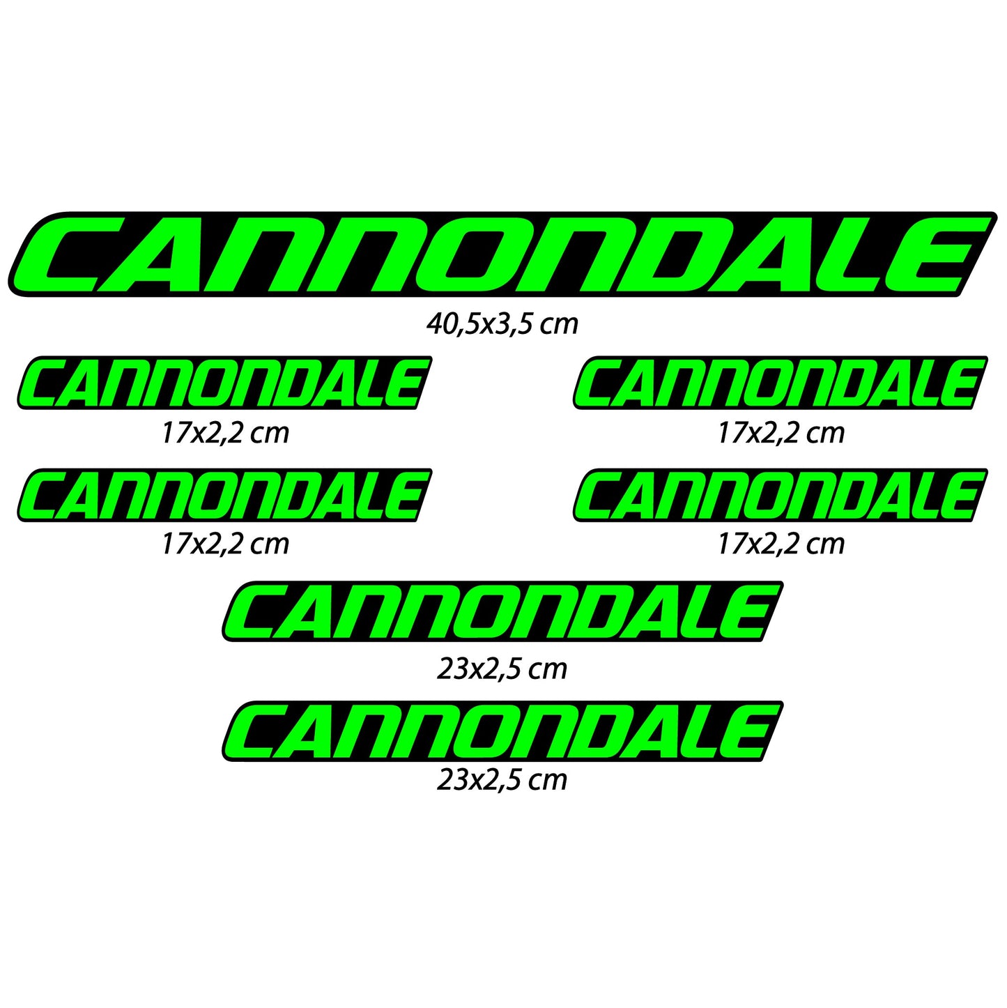 Stickers Cannondale compatibles Autocollants cadre