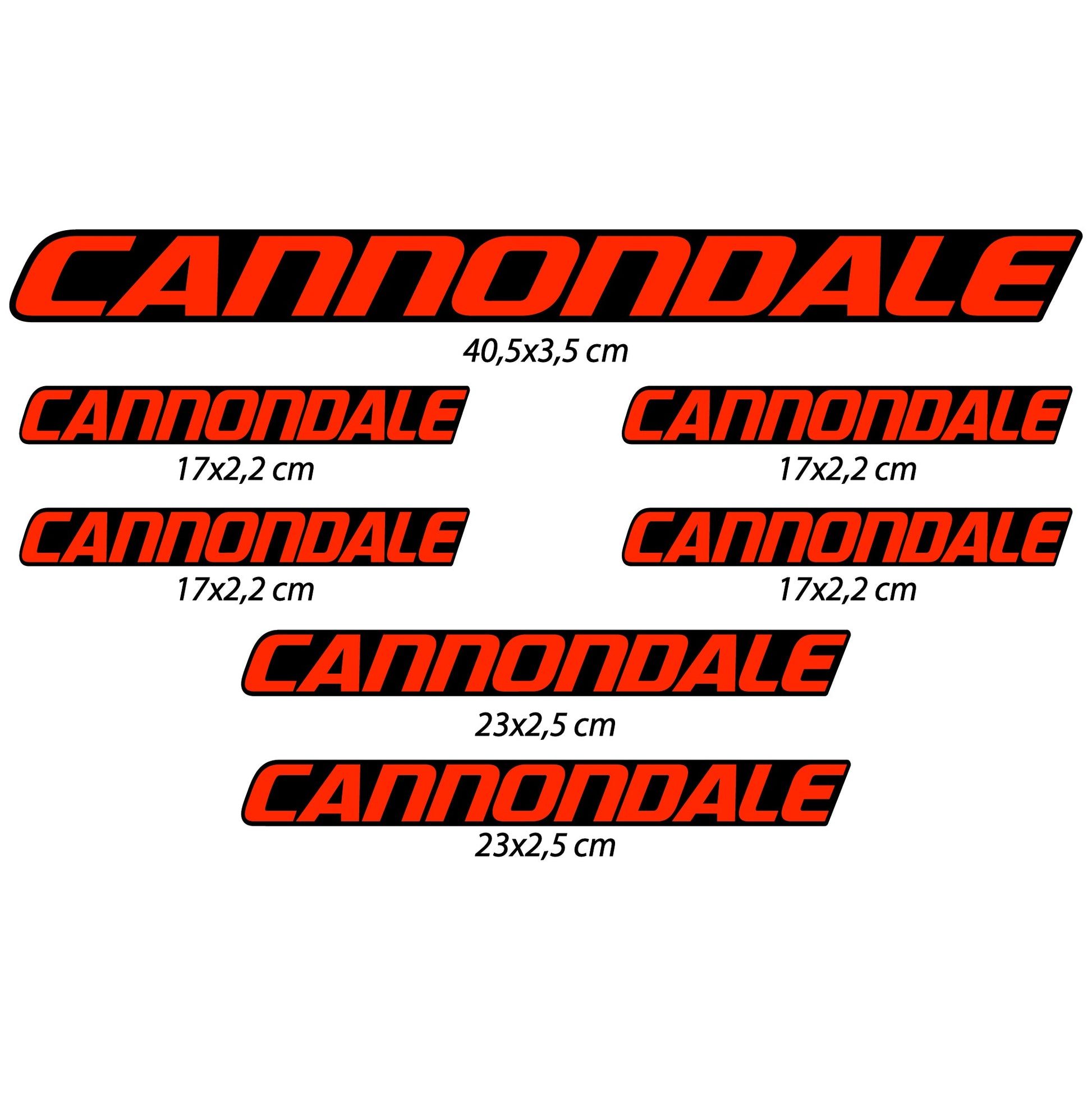 Stickers Cannondale compatibles Autocollants cadre