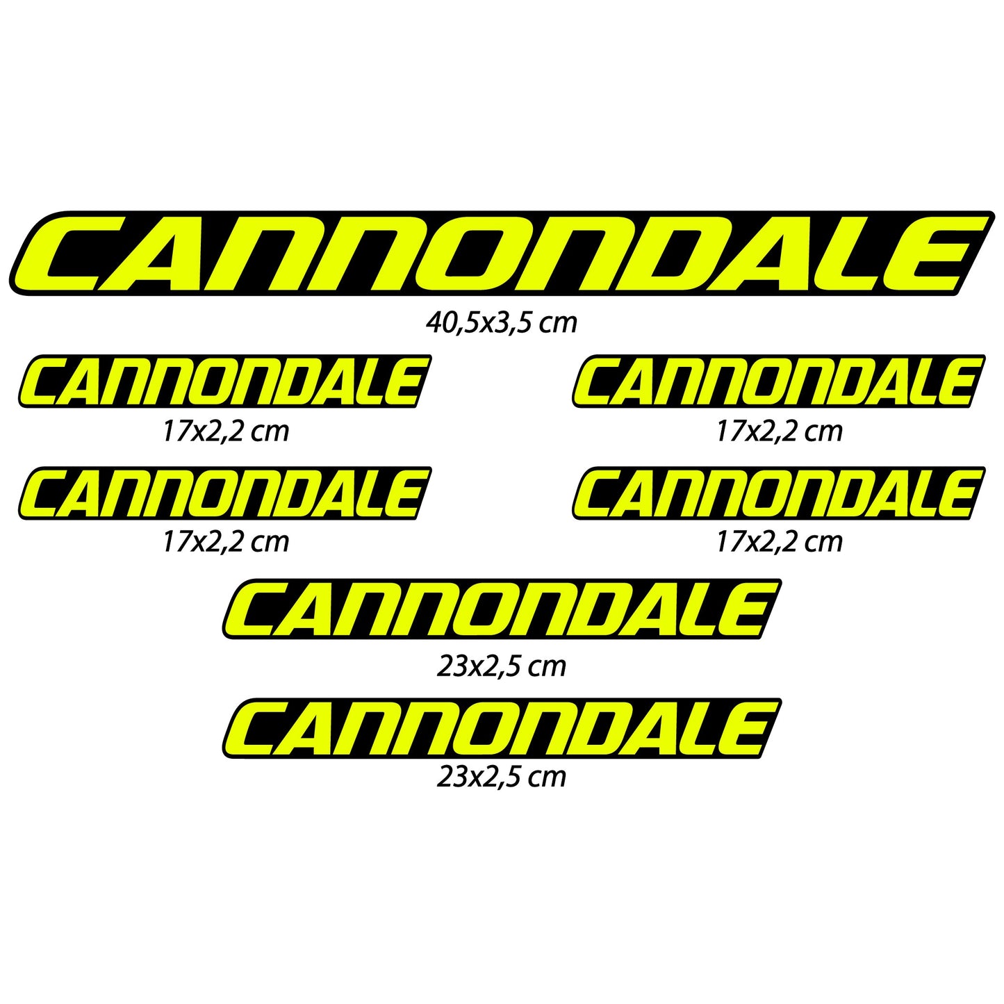 Stickers Cannondale compatibles Autocollants cadre