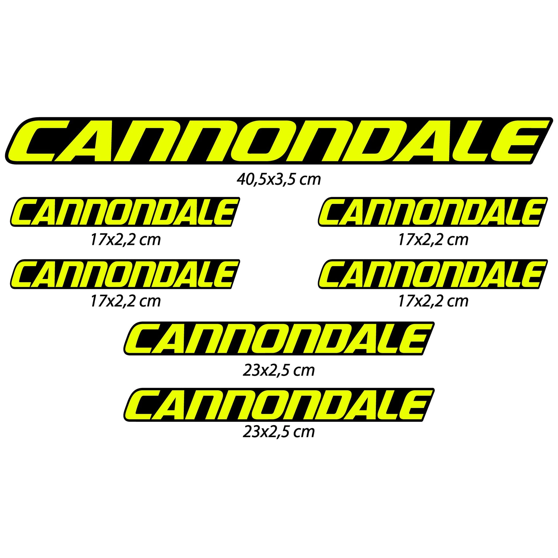 Stickers Cannondale compatibles Autocollants cadre