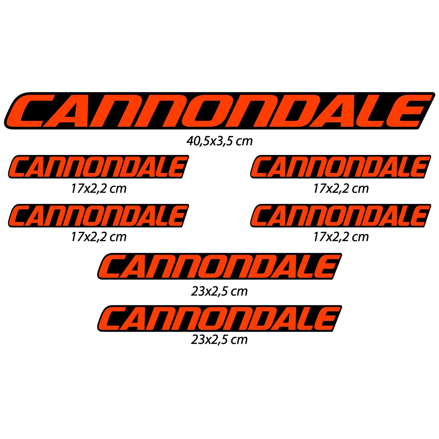 Stickers Cannondale compatibles Autocollants cadre