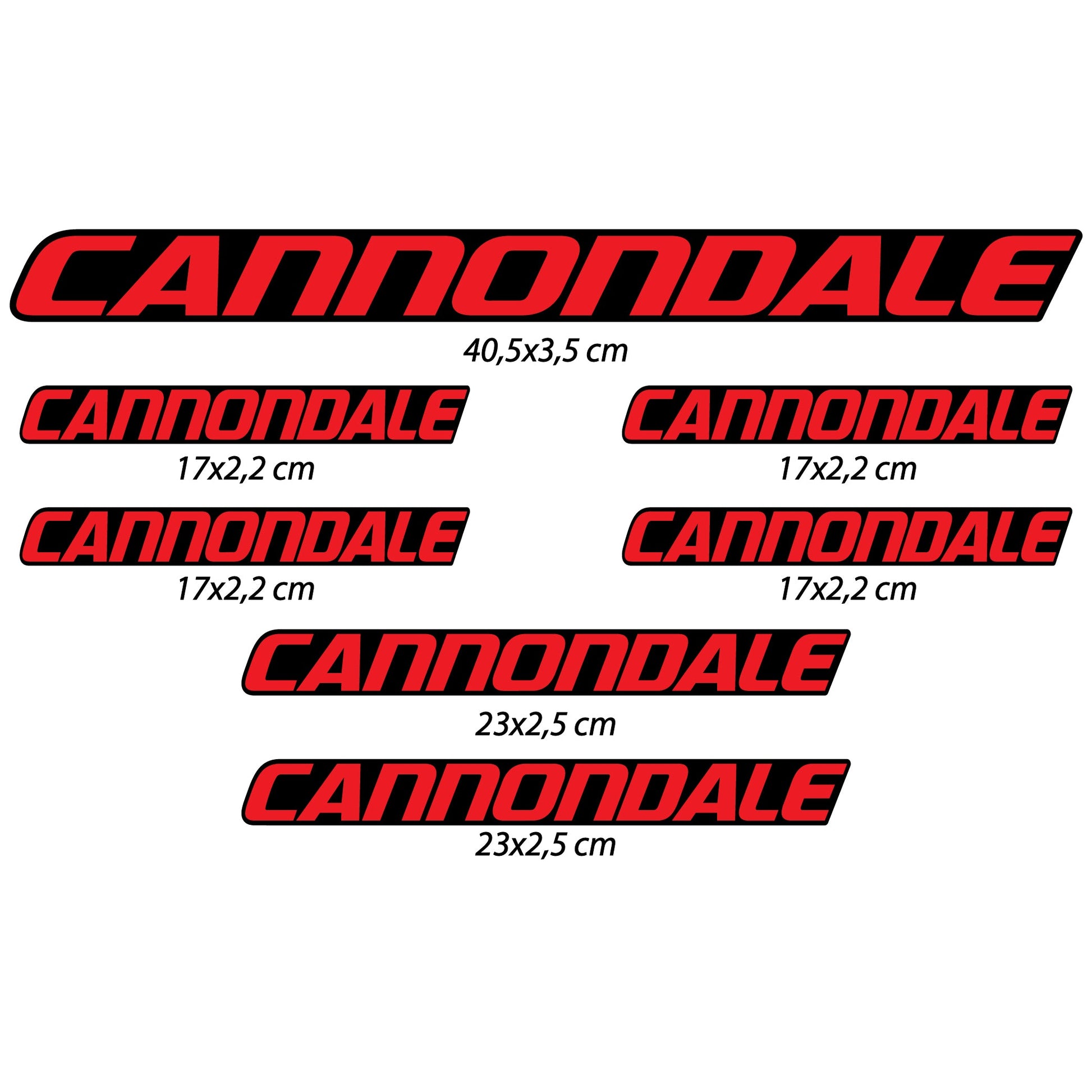 Stickers Cannondale compatibles Autocollants cadre