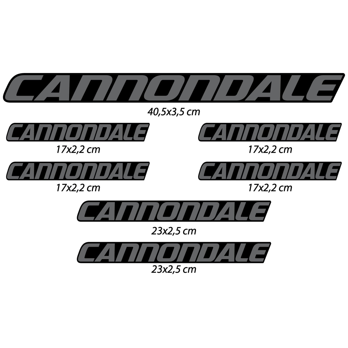 Stickers Cannondale compatibles Autocollants cadre