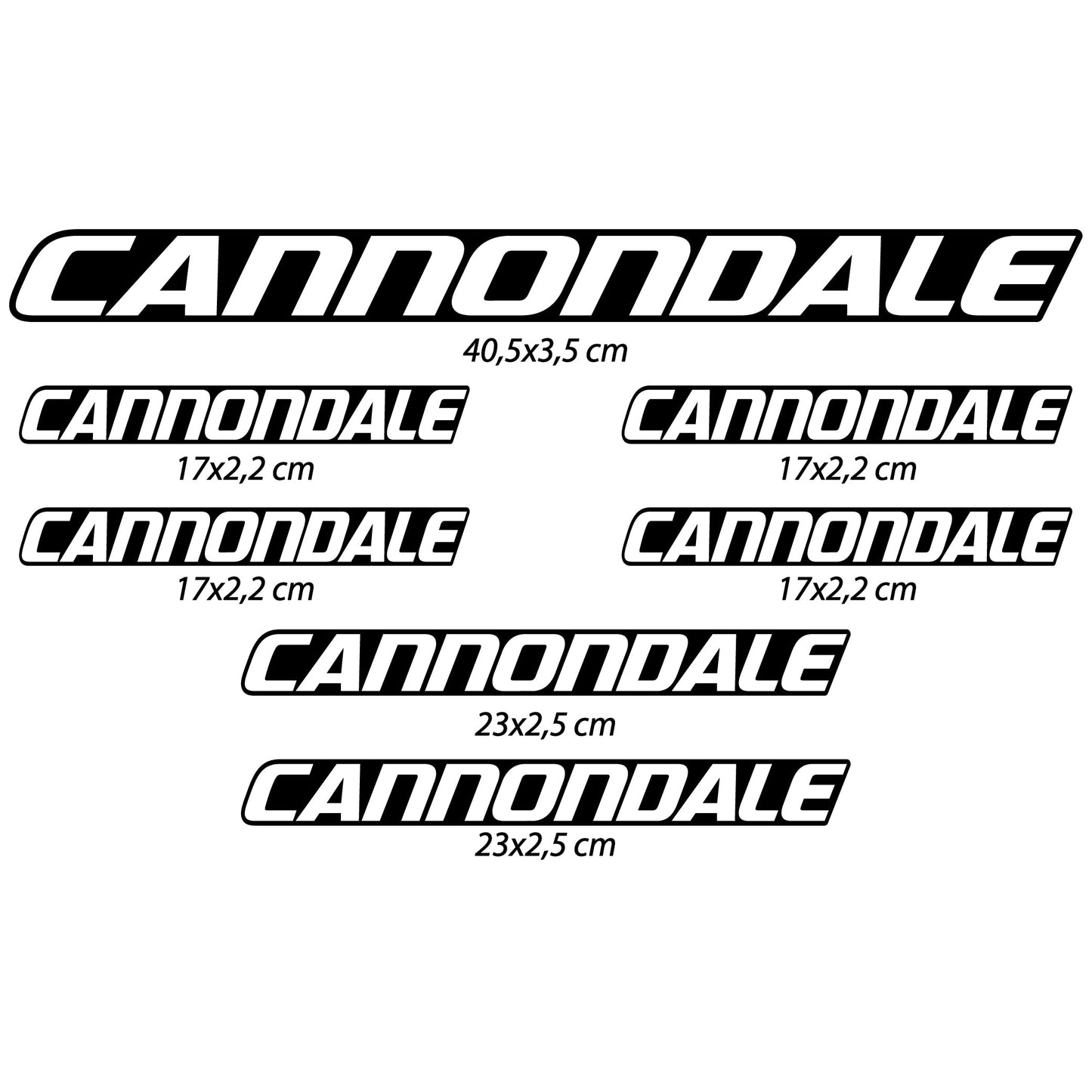 Stickers Cannondale compatibles Autocollants cadre