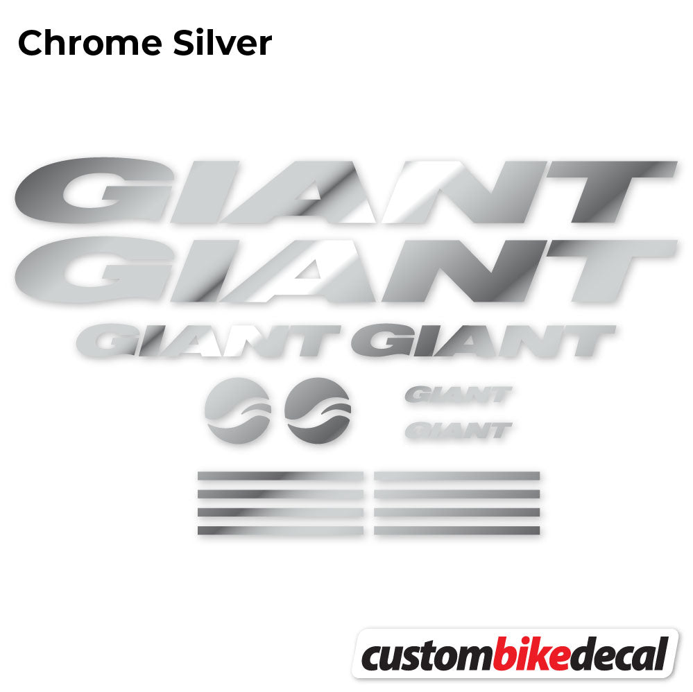 Chrome Silver decal for GIANT frame – bike sticker vinyl