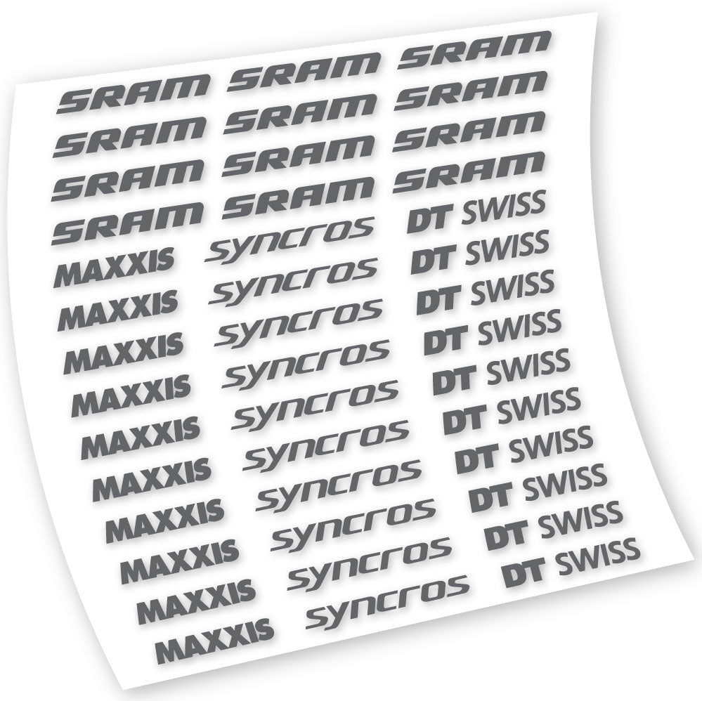 Stickers Maxxis Syncross DT Swiss Sram compatibles Autocollants cadre