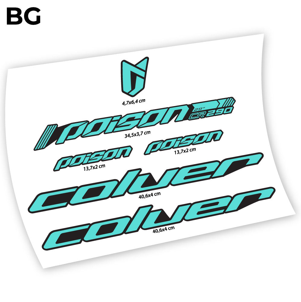 Stickers Coluer Poison RC290 compatibles Autocollants cadre