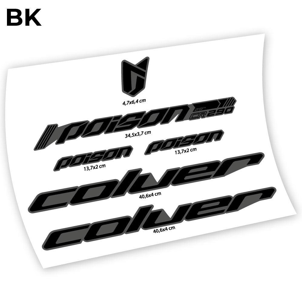 Stickers Coluer Poison RC290 compatibles Autocollants cadre