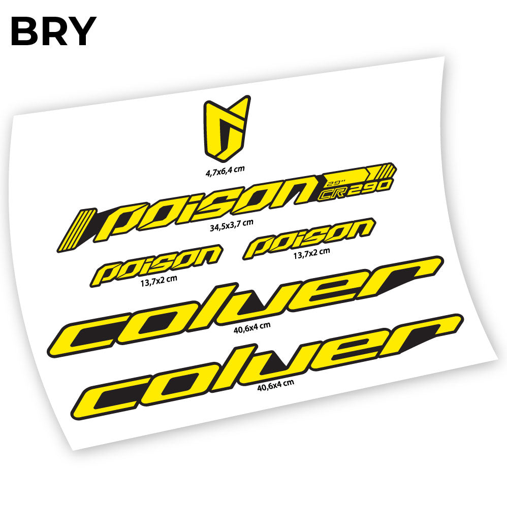 Stickers Coluer Poison RC290 compatibles Autocollants cadre