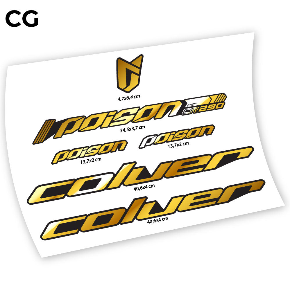 Stickers Coluer Poison RC290 compatibles Autocollants cadre