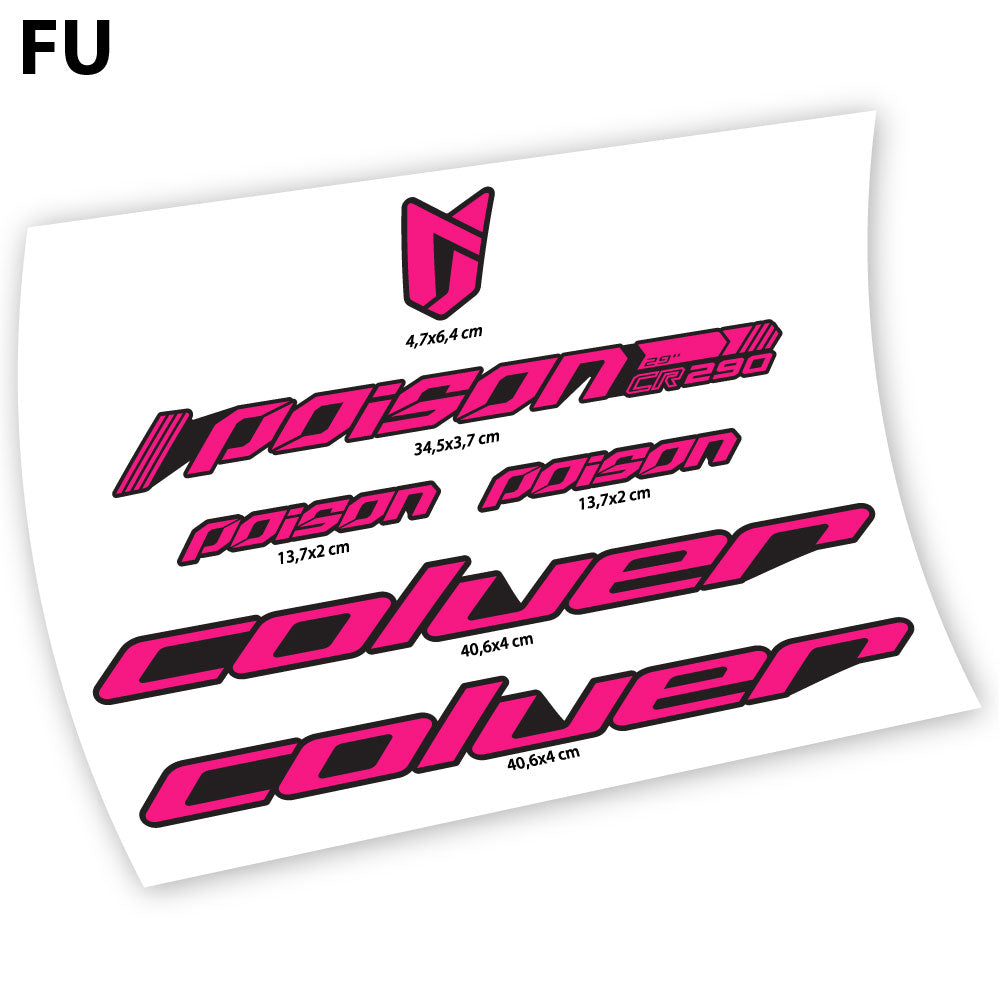 Stickers Coluer Poison RC290 compatibles Autocollants cadre
