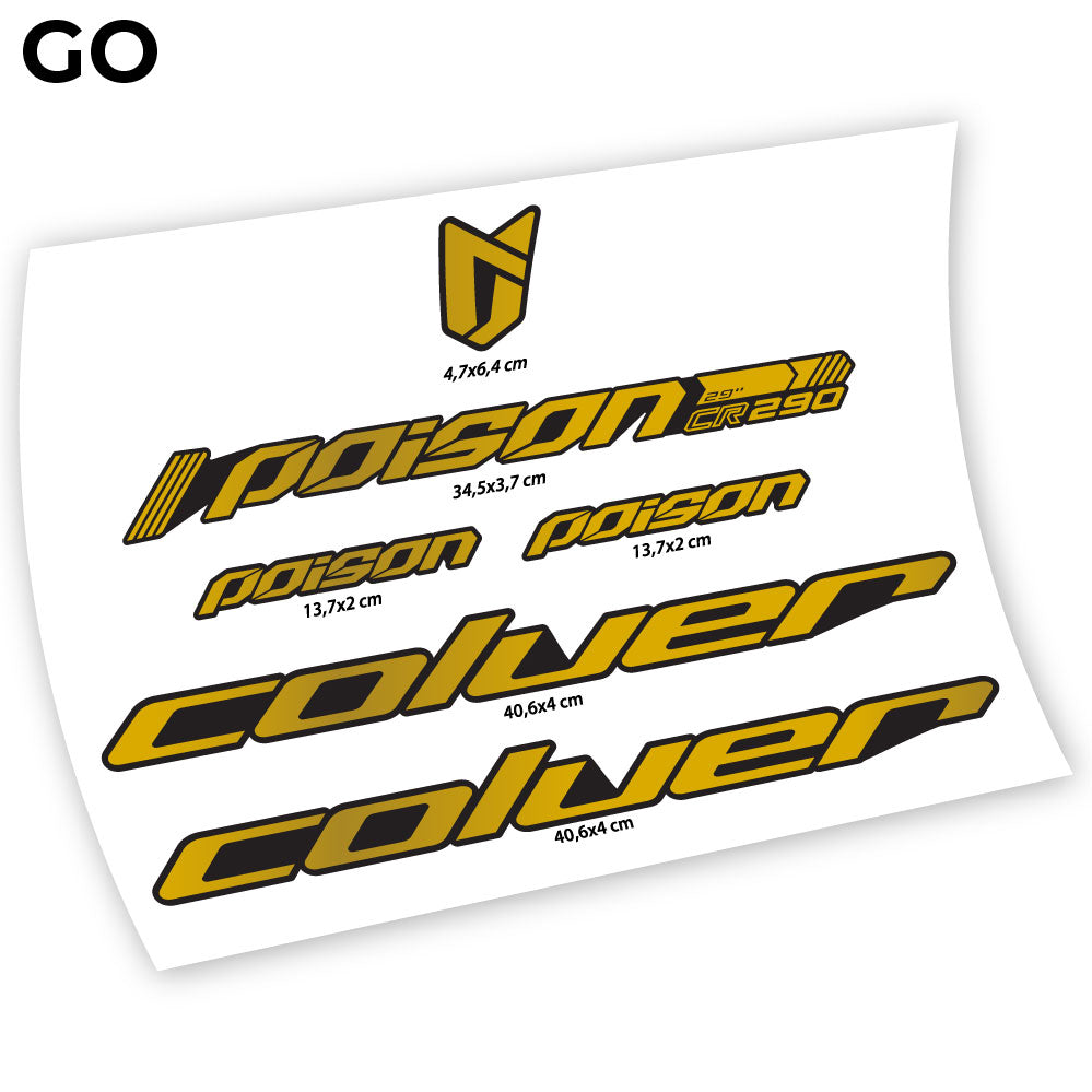 Stickers Coluer Poison RC290 compatibles Autocollants cadre