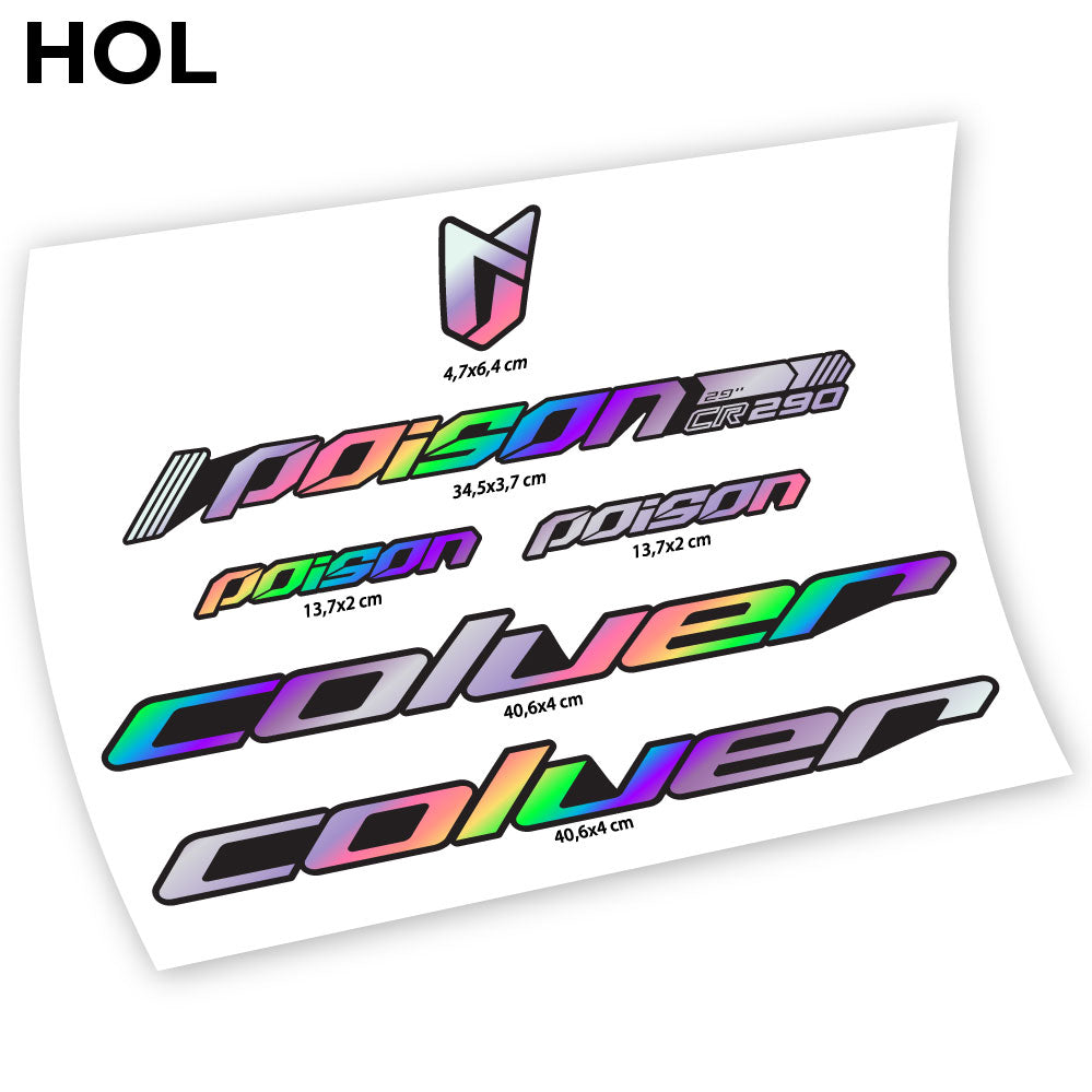 Stickers Coluer Poison RC290 compatibles Autocollants cadre