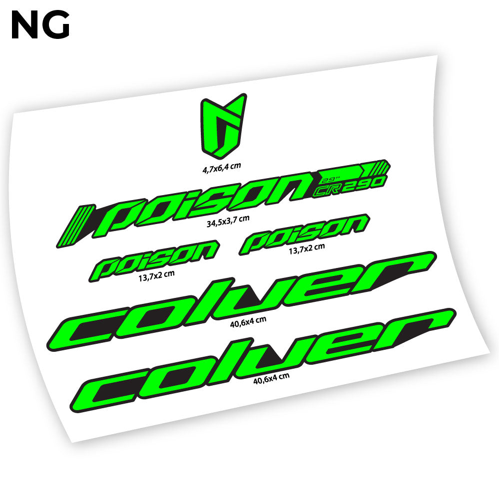 Stickers Coluer Poison RC290 compatibles Autocollants cadre